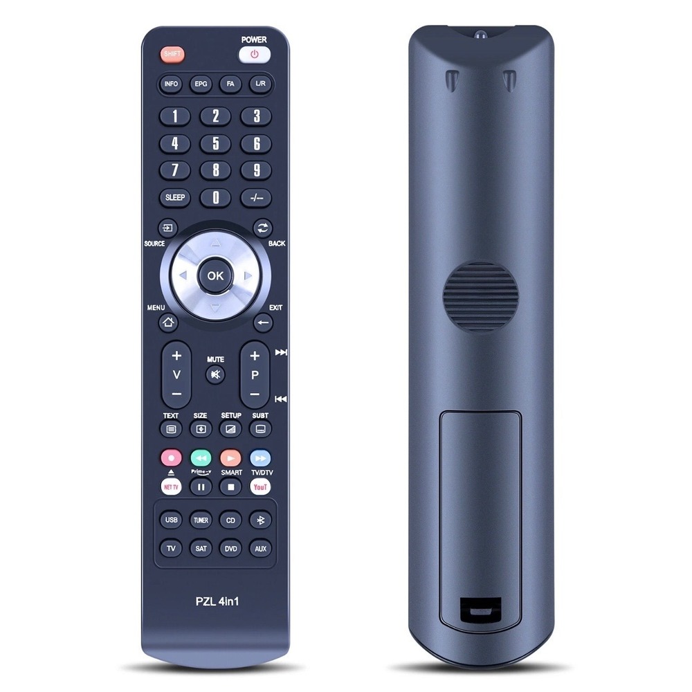 PZL 4-in-1 Universal Remote Control TV SAT DVD AUX Replacement No Programming